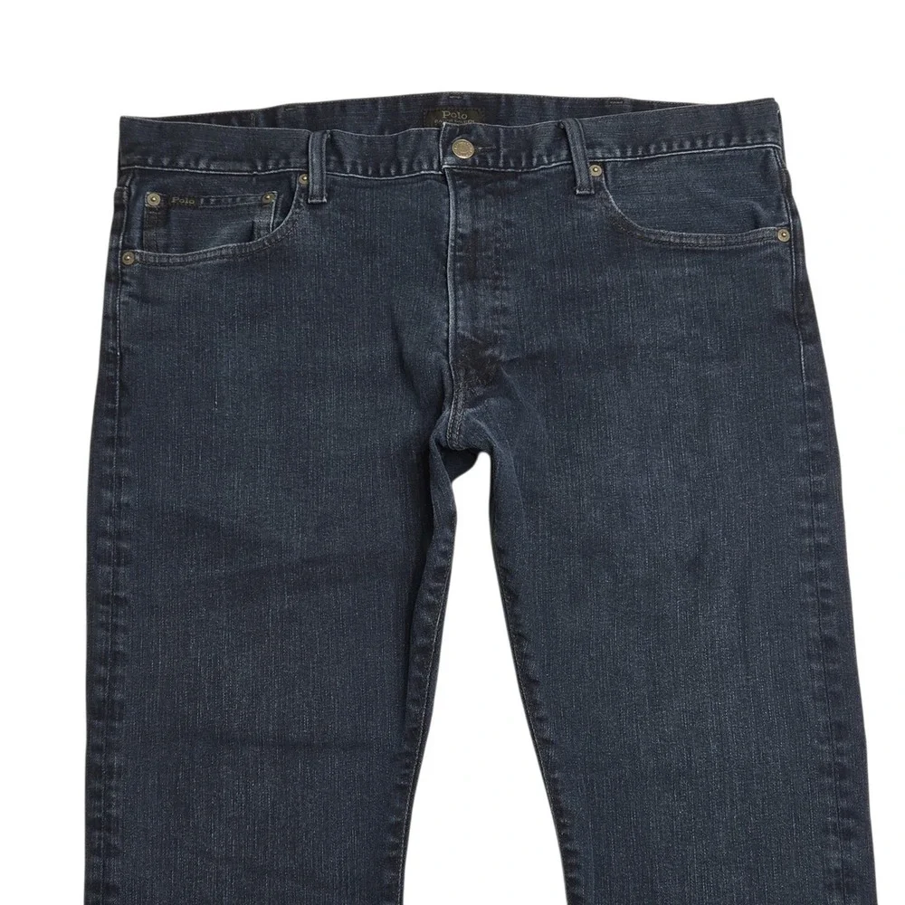 Polo Ralph Lauren Jeans Mens 38x25 Blue Dark Wash Varick Slim Straight Tag 38x30